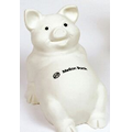 Ceramic Look Vinyl Reclining Pig Bank